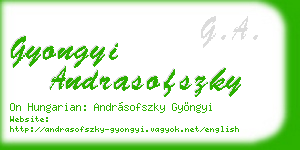 gyongyi andrasofszky business card